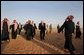 Vice President Dick Cheney and King Abdullah make their way through Saudi sands on the way to the King's desert camp outside Riyadh, Tuesday January 17, 2006. White House photo by David Bohrer