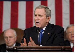 President George W. Bush delivers his State of the Union Address at the Capitol, Tuesday, Jan. 31, 2006.  White House photo by Eric Draper