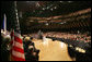 President George W. Bush delivers remarks on the 2006 agenda, Wednesday, Feb. 1, 2006 at the Grand Ole Opry House in Nashville, Tennessee. The President told the audience, ".during times of uncertainty it's important for me to do what I'm doing today, which is to explain the path to victory, to do the best I can to articulate my optimism about the future. White House photo by Eric Draper
