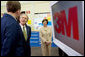 President George W. Bush and Laura Bush tour the 3M Research and Development Laboratory in Maplewood, Minn., Thursday, Feb. 2, 2006. White House photo by Eric Draper