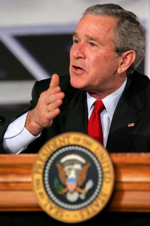President George W. Bush speaks during a panel on American competitiveness at Intel Corporation Friday, Feb. 3, 2006, in Rio Rancho, N.M. White House photo by Eric Draper