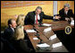 President George W. Bush leads a panel discussion with experts on energy conservation and efficiency at the National Renewable Energy Laboratory in Golden, Colo., Tuesday, Feb. 21, 2006. White House photo by Eric Draper