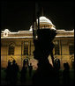 An honor guard stands outside Rashtrapati Bhavan, the presidential residence, in New Delhi, shortly after the arrival Thursday, March 2, 2006, of President George W. Bush and Laura Bush for the evening's State Dinner. White House photo by Eric Draper