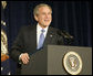President George W. Bush addresses his remarks to an audience attending the National Newspaper Association Government Affairs Conference, Friday, March 10, 2006 at the Wyndham Washington Hotel. White House photo by Eric Draper