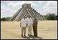 President George W. Bush, Mexico's President Vicente Fox and Canada's Prime Minister Stephen Harper, right, stand in front of the Chichen-Itza Archaeological Ruins Thursday, March 30, 2006. White House photo by Kimberlee Hewitt