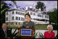 Mrs. Laura Bush delivers remarks, Monday, April 24, 2006, during a visit to The Mount Estate and Gardens, home of author Edith Wharton and a 2005 Preserve America Presidential Award recipient, in Lenox, Mass. White House photo by Shealah Craighead