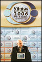 Vice President Dick Cheney delivers the keynote speech at the Vilnius Conference 2006 in Vilnius, Lithuania, Thursday May 4, 2006. The conference brings together delegations from the Baltic and Black Sea regions that are committed to the advancement of democracy and dedicated to working together to reinforce common values and regional interests. White House photo by David Bohrer