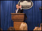 White House Press Secretary Scott McClellan bids farewell to the press pool Friday, May 5, 2006, after delivering his last official briefing at the White House. White House photo by Shealah Craighead
