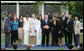 President George W. Bush poses with the Sacramento Monarchs, the 2005 Women's National Basketball Association Champions, Tuesday, May 16, 2006 during a congratulatory ceremony held in the East Garden at the White House. In September 2005, the Monarchs clinched their first WNBA Championship title by defeating the Connecticut Sun, 3 games to 1. White House photo by Kimberlee Hewitt