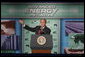 President George W. Bush gestures as he addresses an audience at the Limerick Generating Station in Limerick, Pa., Wednesday, May 24, 2006 , urging the the advancement of nuclear energy as part of a diversified U.S. energy policy that will make America less dependent on foreign sources of oil and more dependent on renewable sources of energy. White House photo by Kimberlee Hewitt