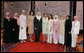 Mrs. Laura Bush joins Nancy Brinker, founder of the Susan G. Komen Breast Cancer Foundation, fourth from left, and women from Saudi Arabia and the United Arab Emirates, Monday, June 12, 2006, at the Susan G. Komen Breast Cancer Foundation’s 2006 Mission Conference in Washington, D.C. Mrs. Bush announced the U.S.-Middle East Partnership for Breast Cancer Awareness and Research which allows governments, hospitals, researchers, and survivors to work with each other to help defeat breast cancer. White House photo by Shealah Craighead