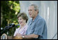 President George W. Bush and Laura Bush welcome guests to the annual Congressional Picnic on the South Lawn of the White House Wednesday evening, June 15, 2006, hosting members of Congress and their families to the "Rodeo" theme picnic. White House photo by Paul Morse