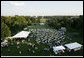 The South Lawn of the White House is a festive picnic scene for the Congressional Picnic Wednesday evening, June 15, 2006, an annual tradition started by former President Ronald Reagan for members of Congress and their families. White House photo by Paul Morse