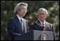 Prime Minister Junichiro Koizumi of Japan speaks during the arrival ceremony on the South Lawn Thursday, June 29, 2006. "I sincerely hope that my visit this time will enable our two countries to continue to cooperate and double-up together, and as allies in the international community make even greater contributions to the numerous challenges in the world community," White House photo by Paul Morse