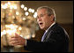 President George W. Bush delivers remarks on the Mid-Session Review, Tuesday, July 11, 2006, in the East Room at the White House. White House photo by Eric Draper