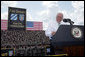 Vice President Dick Cheney delivers remarks, Friday, July 21, 2006, during a visit to Fort Stewart, Ga., home of the Army’s 3rd Infantry Division. The 3rd Infantry Division just returned from their second deployment to Iraq, where they helped lead the 2003 invasion and supported the Iraqis during the 2005 votes for the Iraqi Constitution and permanent government. White House photo by David Bohrer