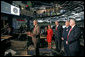 President George W. Bush addresses the media at the National Counterterrorism Center in McLean, Va., Aug. 15, 2006. Standing with President Bush are, from left: White House Homeland Security Advisor Frances Townsend; Director of National Intelligence John Negroponte; CIA Director Michael Hayden; and Director of the National Counterterrorism Center Vice Admiral John Scott Redd.  White House photo by Paul Morse