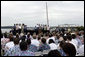 President George W. Bush delivers a Labor Day speech at the Paul Hall Center for Maritime Training and Education in Piney Point, Md., Monday September 4, 2006. White House photo by Kimberlee Hewitt