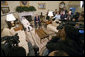 President George W. Bush and His Highness Sheikh Sabah Al-Ahmed Al-Jaber Al-Sabah of Kuwait meet with the press in the Oval Office Tuesday, Sept. 5, 2006. White House photo by Eric Draper