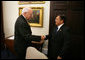 Vice President Dick Cheney welcomes Indonesian Vice President Muhammad Yusuf Kalla before a meeting at the White House, Tuesday, September 26, 2006. White House photo by David Bohrer