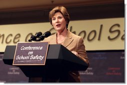Mrs. Laura Bush speaks during a conference on school safety at the National 4-H Conference Center in Chevy Chase, Md., Tuesday, Oct. 10, 2006. White House photo by Shealah Craighead