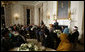 President George W. Bush addresses the Iftaar Dinner with Ambassadors and Muslim leaders in the State Dining Room of the White House, Monday, Oct. 16, 2006. White House photo by Paul Morse