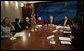 President George W. Bush participates in a roundtable discussion on Medicare Friday, Oct. 20, 2006 at the Department of Health and Human Services in Washington, D.C. Participants included Dr. William Hardison and wife, Lois, seated to the President's left, a retired couple from Springfield, Va., who receive Medicare and estimate they've saved more than $1,000 so far this year with the Part D Plan. White House photo by Kimberlee Hewitt