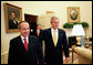 President George W. Bush welcomes President-elect Felipe Calderon of Mexico to the Oval Office Thursday, Nov. 9, 2006. White House photo by Eric Draper