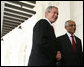 President George W. Bush is welcomed to Istana, the presidential palace, by Singapore's Acting President J.Y. Pillay, Thursday, Nov. 16, 2006. White House photo by Paul Morse