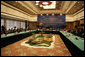 President George W. Bush participates in a meeting the Southeast Asian leaders Saturday, Nov. 18, 2006, at the International Convention Center in Hanoi. White House photo by Eric Draper
