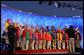 Members of The Singing Angels choir, under the direction of Charles Eversole, perform Thursday evening, Dec. 7, 2006, during the 2006 Christmas Pageant of Peace and lighting of the National Christmas Tree on the Ellipse in Washington, D.C. White House photo by Kimberlee Hewitt