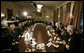 President George W. Bush addresses members of the media prior to meeting with the Joint Chiefs of Staff and Combatant Commanders in the Cabinet Room at the White House, Wednesday, Jan. 24, 2007. White House photo by Eric Draper