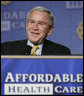President George W. Bush participates in a question and answer discussion on health care initiatives Wednesday, Feb. 21, 2007, at the Chattanooga Convention Center in Chattanooga, Tenn. White House photo by Paul Morse