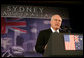 Vice President Dick Cheney delivers remarks Friday, Feb. 23, 2007, to the Australian-American Leadership Dialogue in Sydney. The Vice President told the audience, "This alliance is strong because we want it to be, and because we work at it, and because we respect each other as equals. That's the spirit of the Australian-American Leadership Dialogue -– and I thank the men and women of this organization for your tremendous contributions to the good of our alliance." White House photo by David Bohrer