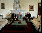 Vice President Dick Cheney meets with President of Afghanistan Hamid Karzai, Tuesday, Feb. 27, 2007, inside the presidential palace in Kabul. White House photo by David Bohrer
