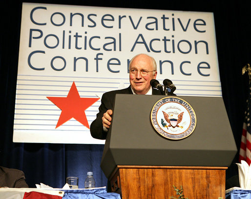 Vice President Dick Cheney delivers the keynote address to the 34th Annual Conservative Political Action Conference in Washington, Thursday, March 1, 2007. White House photo by David Bohrer