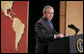 President George W. Bush addresses his remarks to United States Hispanic Chamber of Commerce, speaking on Western Hemisphere policy, Monday, March 5, 2007 in Washington, D.C. President Bush travels to Latin America later this week. White House photo by Paul Morse