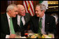 President George W. Bush speaks with Ireland’s Prime Minister Bertie Ahern, left, and U.S. Senator Patrick Leahy, center, Thursday, March 15, 2007, during the annual St. Patrick’s Day luncheon at the U.S. Capitol. White House photo by Joyce Boghosian