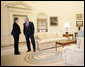 President George W. Bush meets with Prime Minister Helen Clark of New Zealand in the Oval Office Wednesday, March 21, 2007, where the two leaders talked about the environment and the need for our respective countries to work toward energy security. White House photo by Eric Draper