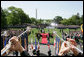 United States Army Band "Pershing's Own" Herald Trumpeters play from the South Portico Balcony Monday, May 7, 2007 during the state arrival ceremony for Her Majesty Queen Elizabeth of Britain and His Royal Highness the Prince Philip Duke of Edinburgh. Approximately 7000 guests attended the arrival ceremony held on the South Lawn of the White House. White House photo by David Bohrer