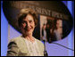 Mrs. Laura Bush addresses her remarks Wednesday, May 9, 2007 in Washington, D.C., at the National Summit on America’s Silent Epidemic highlighting America’s high school dropout crisis. Mrs. Bush encouraged communities across the nation to come together and take action to reduce the high school dropout rate. White House photo by Joyce Boghosian