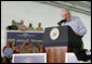Vice President Dick Cheney delivers remarks, Friday, May 11, 2007, to U.S. troops aboard the aircraft carrier USS John C. Stennis in the Persian Gulf. White House photo by David Bohrer