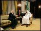 Vice President Dick Cheney meets one-on-one with King Abdullah of Saudi Arabia, Saturday, May 12, 2007 at Fahd ibn Sultan Palace in Tabuk, Saudi Arabia. White House photo by David Bohrer