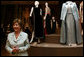 Mrs. Laura Bush views the Balenciaga exhibit at The Meadows Museum Saturday, May 26, 2007, in Dallas. Said Mrs. Bush, "I'm so excited to have this chance to see the Balenciaga show. I want to urge people across Texas to come to this show." White House photo by Shealah Craighead