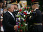 President George W. Bush is joined by Major General Guy Swan III, left, commander of the Military District of Washington, during the Memorial Day commemoration wreath laying ceremony at the Tomb of the Unknowns Monday, May 28, 2007, at Arlington National Cemetery in Arlington, VA. White House photo by Chris Greenberg