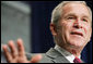 President George W. Bush gestures as he addresses his remarks on comprehensive immigration reform Thursday, June 14, 2007, speaking to members of the Associated Builders and Contractors organization at the Capitol Hilton Hotel in Washington, D.C. White House photo by Chris Greenberg