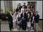 President George W. Bush stands with members of the Vanderbilt University Women's Bowling 2007 Championship Team Monday, June 18, 2007 at the White House, during a photo opportunity with the 2006 and 2007 NCAA Sports Champions. White House photo by Eric Draper