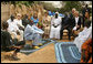 Mrs. Laura Bush sits in on a roundtable discussion about malaria at Fann Hospital Tuesday, June 26, 2007, in Dakar, Senegal. Malaria is the single leading cause of death in Senegal. This year the United States is providing $16.7 million in assistance to combat the issue. The funding is part of the President's Malaria Initiative that increases malaria funding by more than 1.2 billion dollars over five years. White House photo by Shealah Craighead