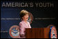 Mrs. Laura Bush delivers remarks at the Helping America's Youth Fourth Regional Conference in St. Paul, Minn., Friday, August 3, 2007. White House photo by Chris Greenberg