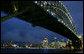 The Australian flag flies above Sydney’s Harbour Bridge Thursday, Sept. 6, 2007. Sydney welcomes the 2007 Asia-Pacific Economic Cooperation with the opening session scheduled for Friday. White House photo by Chris Greenberg